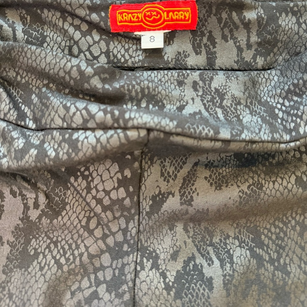 Krazy Larry Black Snake Print Pants - Picture 4 of 4